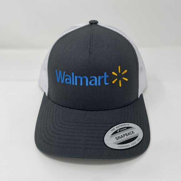 Walmart Logo Gray Dark Grey White Trucker Hat Cap Adult OS - Picture 1 of 3